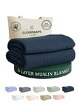 Cloudscape 8 Layer Muslin Blanket Queen Size For Adults - 100% Cotton Gauze S.... Fixed Price $188.76.