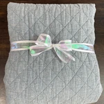 Pottery Barn Belgian Flax Linen Diamond Quilt Full/queen Chambray. Fixed Price $199.00.