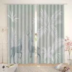 Deer Ocean Mechanism 3D Blockout Photo Printing Curtains Drape Fabric. Fixed Price $235.94.