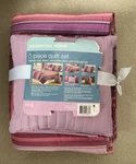 Essential Home 4 Piece Set Large Quilt, Sham, Pillow, & Tote New. Fixed Price $15.00.