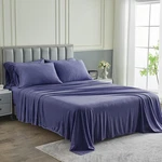Bed Queen Set 6-PIECE, Heather Navy Hotel Luxury 1800 Brushed. Fixed Price $60.99.
