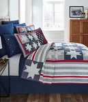 Cremieux Miller Patriotic Americana 100% Cotton King Quilt Mini Set - Nwt. Fixed Price $249.99.