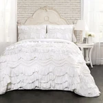 Kemmy Quilt Ruffled Textured 2 Piece Twin Size Bedding Set White. Fixed Price $70.93.