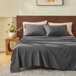Sleep Cool All Night - 100% Linen King Sheet Set 4PC Dark Grey. Fixed Price $259.99.