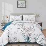 Dobuyly Teal Quilt King Size Floral Botanical Bedding Set 3 Pieces So. Fixed Price $58.26.