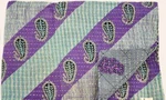 Anchal Kantha Quilt Throw Hand Stitch Turquoise Lavender Bloomingdales Exclusive. Fixed Price $219.00.