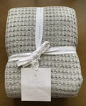 New! Mills Waffle Quilted Throw - Levtex Home Gray 50X60. Fixed Price $49.00.