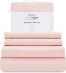 Posh Home 4-PC Jersey Knit, Full Bed Sheet Set, T-shirt Breathable & Soft, Blush. Fixed Price $40.49.