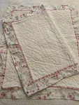 Simply Shabby Chic Quilted Sham Set Cherry Blossom Pink Satin Trim Floral 26X31. Fixed Price $39.99.