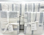 Pottery Barn Hawthorn Patchwork Quilt King + 2 Euro Shams Blue New. Fixed Price $329.95.