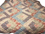 Essential Home Farmhouse Patch-style King Quilt. Fixed Price $45.00.