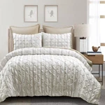 Lush D Cor 5PC Full/queen Ravello Pintuck Comforter Set Neutral: Microfiber,. Fixed Price $55.99.