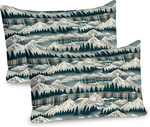 Ambesonne Snowy Mountain Range Pillow Sham Set Of 2, 20X26. Fixed Price $16.50.