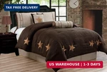 Grand Linen 6 Piece Chocolate Brown/taupe/camel Oversize Lodge Cabin King (. Fixed Price $158.56.
