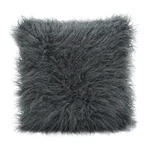 Saro Lifestyle Collection Mongolian Faux Fur Poly Filled Throw Pillow, 22"", Sla. Fixed Price $43.99.