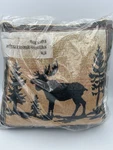 Collections Etc. Northwoods Rustic Lodge Moose Reversible Pillows Of 2 Nip. Fixed Price $14.99.
