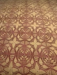 Vtg Hand Made Crochet Lace Bed Coverlet Queen/king 126X104 Yellow 4PETAL. Fixed Price $38.40.