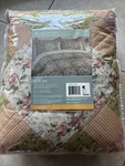Essential Home 3 Piece Full Queen Quilt 2 Pillow Sham Set Lyndall Flower New. Fixed Price $39.99.