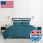 Kate Spade New York Scalloped Edge 3-PIECE King Quilt Bedding. Fixed Price $275.86.