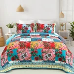 Evenhug 100% Cotton Patchwork Quilt Queen Size Set Lightweight Floral Q.... Fixed Price $91.17.