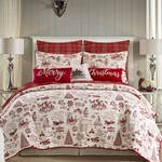Levtex Home Yuletide Quilt Set King/cal -king, Red And Cream. Fixed Price $240.64.