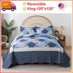 3PCS 60% Cotton Oversized King Bedspread Set Reversible Coverlet Lightweight. Fixed Price $92.98.
