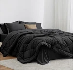 Loves Cabin Twin Comforter Set Black, 5 Pieces Bed Bag, All Season .... Fixed Price $35.00.