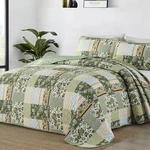 Wongs Queen Quilt Set Patchwork Plaid Floral Microfiber Coverlet All Season. Fixed Price $53.22.