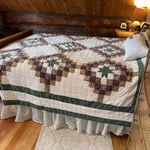 Patchwork Hand Quilted 85 X 97 Inches Country Cottage Queen Size. Fixed Price $99.00.