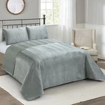Virah Bella - Silver Chevron Lightweight Micromink Quilt Set. Fixed Price $58.99.