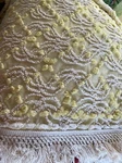 96" Bright Yellow / Lt. Natural Wh Cabin Craft Vint Chenille Bedspread Fresh Wow. Fixed Price $125.99.