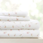 Linen Market Double-brushed Patterned Microfiber Sheet Full, Floral Pink. Fixed Price $39.48.