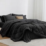 Love's Cabin Loves Queen Comforter Set Black 7 Pieces Bed Bag. Fixed Price $74.12.