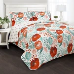 Poppy Garden 3 Piece Quilt Set, King, Multicolored. Fixed Price $67.95.