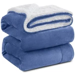 Kawahome Sherpa Fleece King Size Blanket For (108" X 90"), Washed Blue. Fixed Price $66.84.