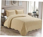 Home Linen 3 Piece Size Embossed Solid Coverlet Bedspread New # Veronica. Fixed Price $25.04.