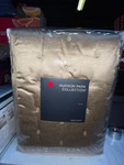 Hudson Park Collection Nouveau Coverlet, Queen 100% Exclusive Color Gold New. Fixed Price $125.00.