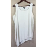 Eileen Fisher 100% Silk Women's Cream Asymmetrical Tank Size Minimalist. Fixed Price $37.98.