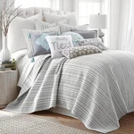 Bondi Quilt And Pillow Sham Set - Levtex Home King Grey & White. Fixed Price $129.00.