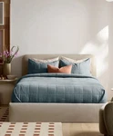 Nwot Quince Twin Lightweight Linen Box Quilt Ocean. Fixed Price $79.99.
