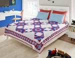 Queen Size American Made Star Field Patchwork - Finished Quilt Incredible !. Fixed Price $401.24.