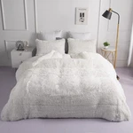 Chovy Faux Fur Plush White Comforter Sets Full/queen - Ultra Soft Shaggy Flan.... Fixed Price $70.49.