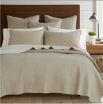 Cross Stitch Quilt Set - Levtex Home, Taupe (king). Fixed Price $85.00.