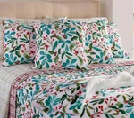 Home Reflections Holiday Motif Reversible Quilt Set- King Holly. Fixed Price $77.39.