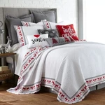 New Levtex Home Rudolph Holiday Christmas 3PC. Quilt Set King Size White. Fixed Price $84.99.