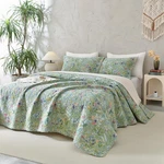 Bedspread Oversized King Plus 128X120 3PCS Cotton Floral Quilt Sanracie Green. Fixed Price $259.99.