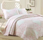 Banner Pink Floral Lace Real Patchwork 100%COTTON Quilt Set, Bedspread, Coverlet. Fixed Price $79.99.