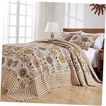 Greenland Home Andorra Cotton Traditional Bedspread 3-PIECE King/cal Taupe. Fixed Price $173.54.