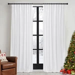 Ryb Home Pure White Velvet Curtains 90 Inches For Bedroom - Luxury Light Redu.... Fixed Price $70.49.