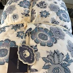 John Robshaw King Quilt + 2 Shams Riaz New Blue Floral. Fixed Price $249.99.